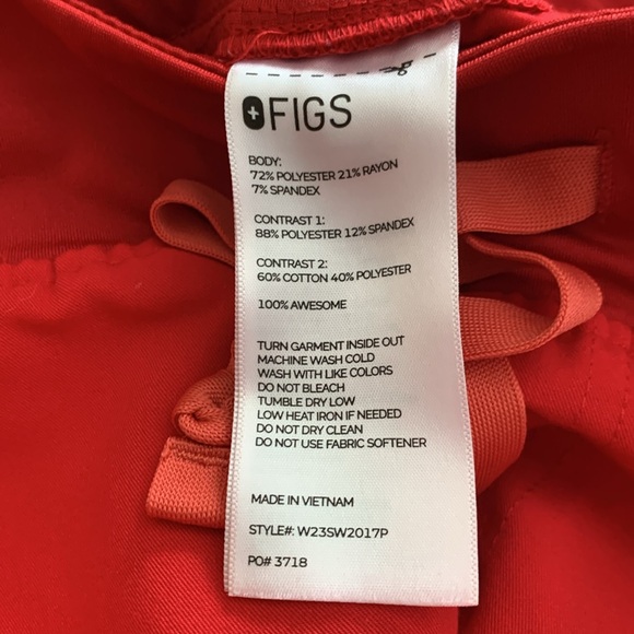 FIGS, prewashed, Brand New. LIMITED EDITION PopRed. Catarina/S, Zamora Jogger/PS - Picture 5 of 6